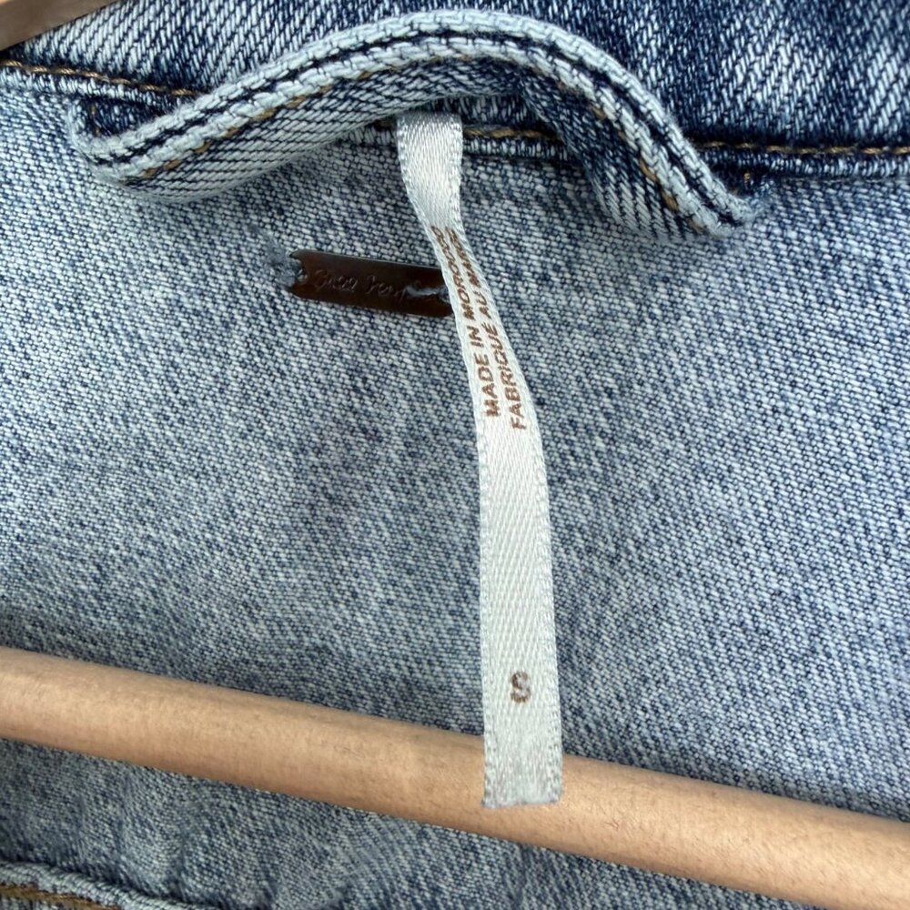 FREE PEOPLE rumors denim jacket size S - Picture 4 of 9